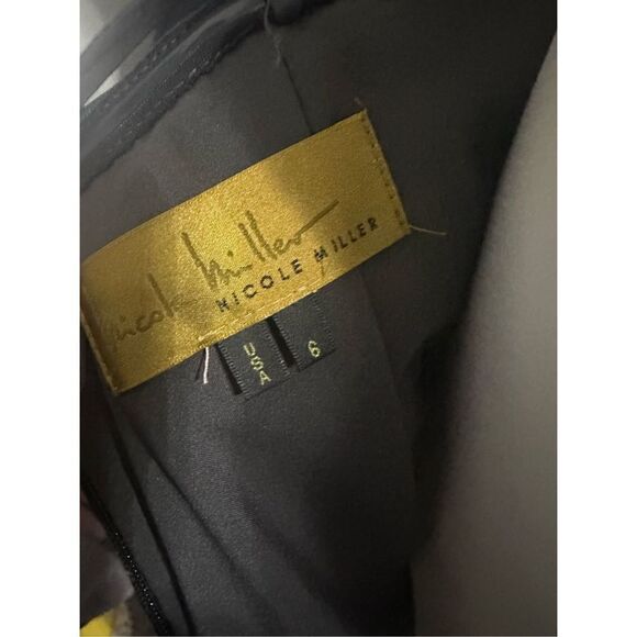 Nicole Miller  Strapless Surplice Front Ruched Ombre Mini Dress Size 6 NWT - Picture 5 of 11